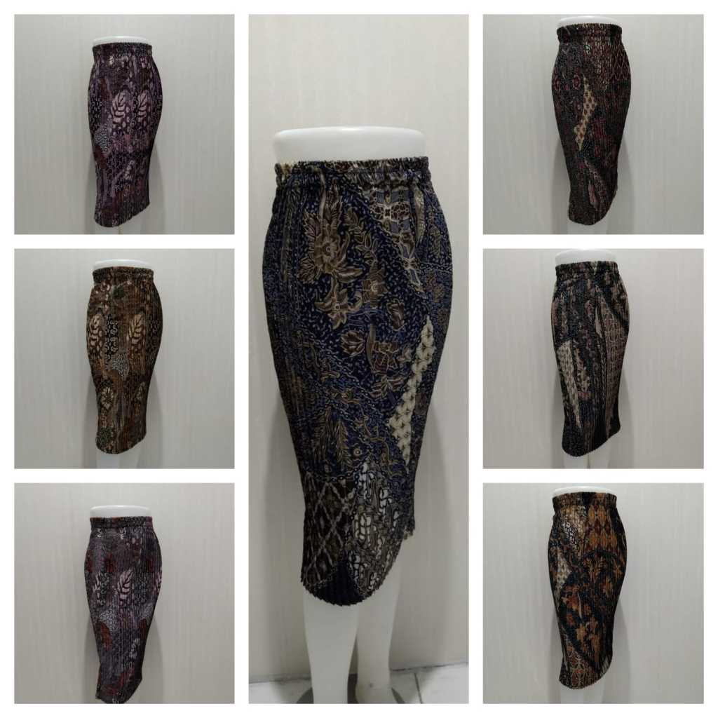 BAWAHAN KEBAYA ROK PLISKET BATIK 7/8