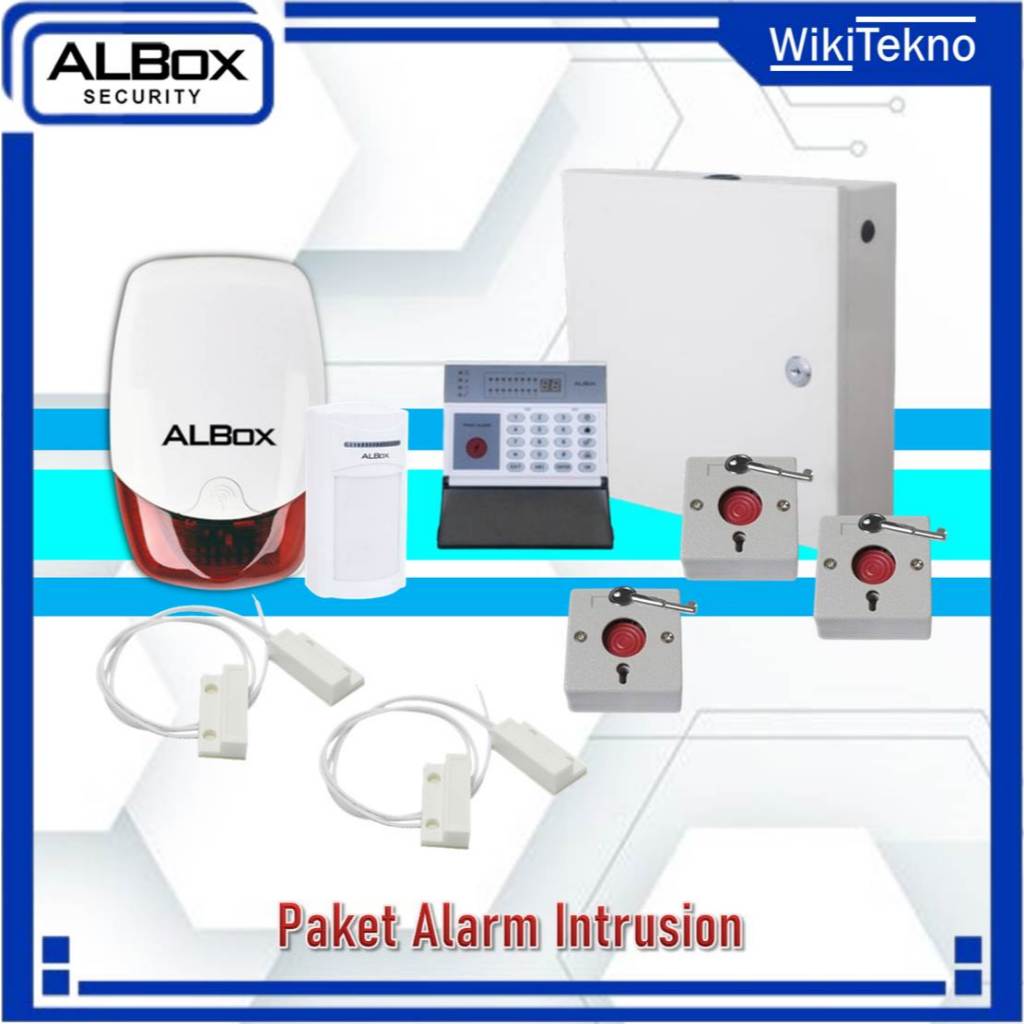 Paket Alarm Albox ACP824 PN - Security Alarm  Anti Maling - 1 Set