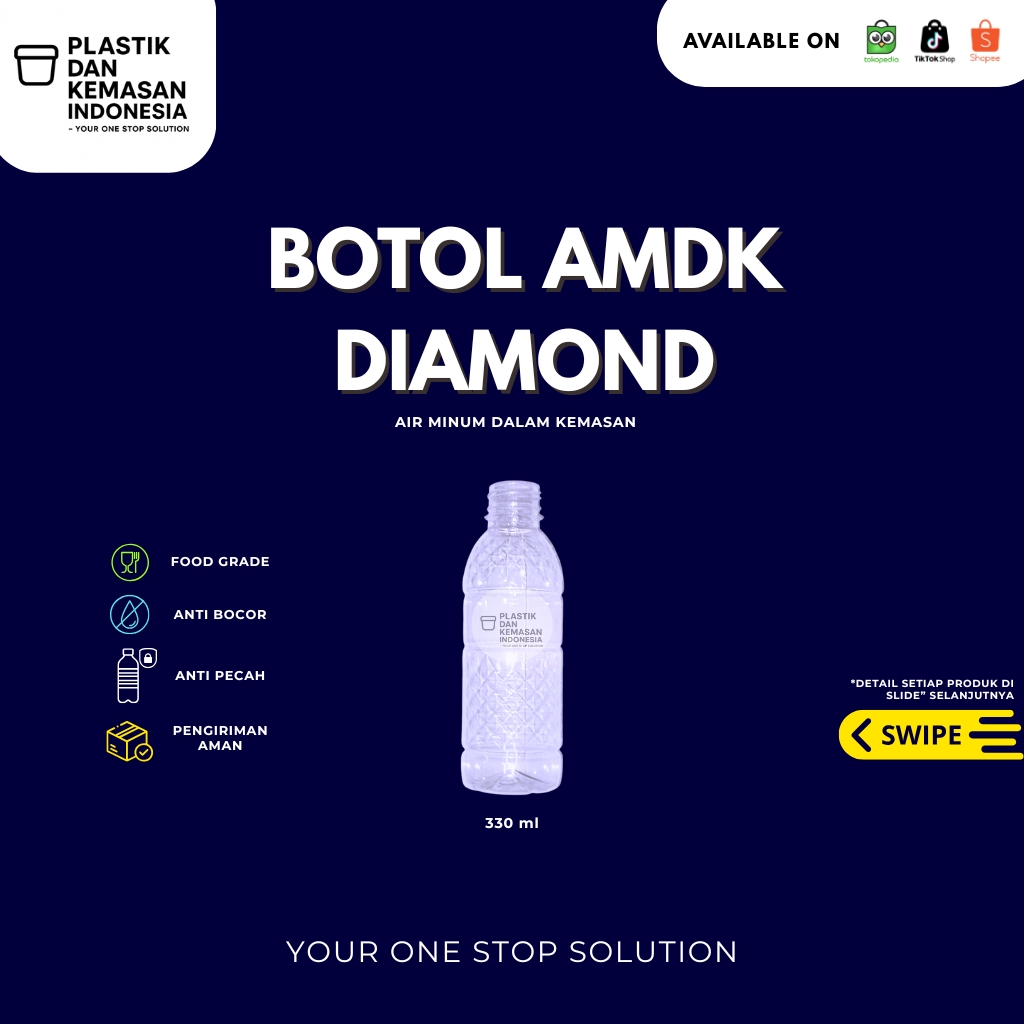 Botol Amdk Diamond 330ml