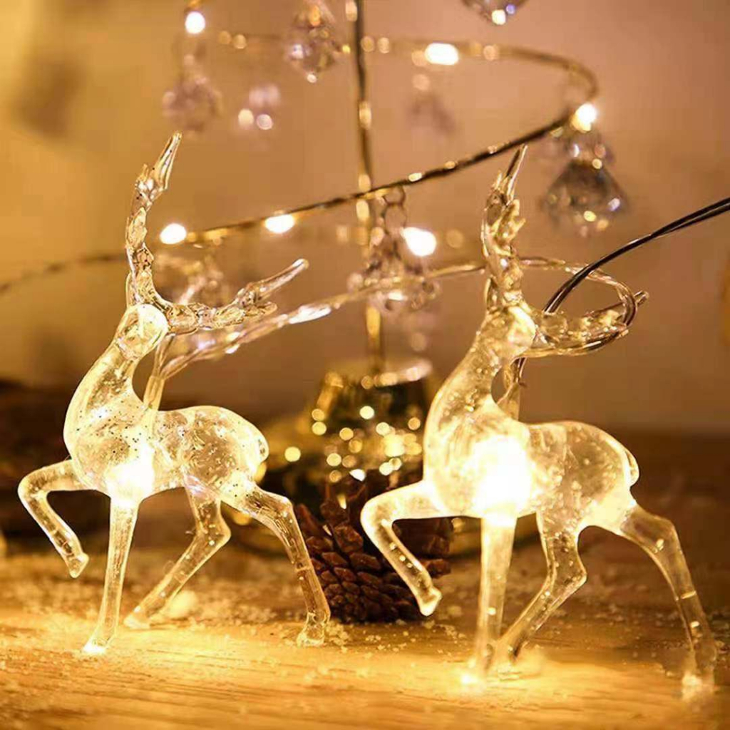 (Premium) Lampu Rusa Pohon Natal /Lampu Pohon Natal Motif Rusa /Ornamen Natal/ Hiasan Pohon Natal La