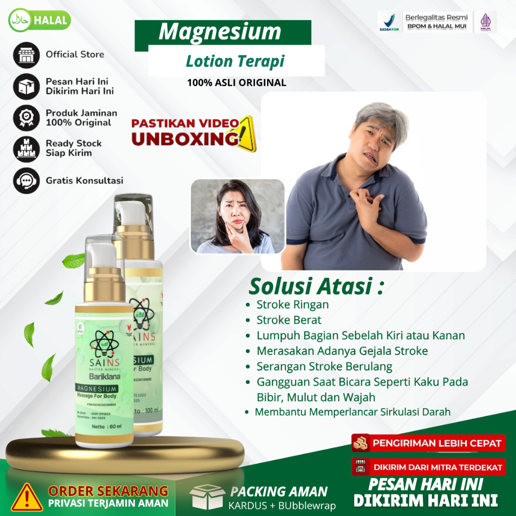 Obat Herbal Stroke Berat, Stroke Ringan, Stroke Sebelah, Turunkan Kolesterol & Hipertensi, gejala st