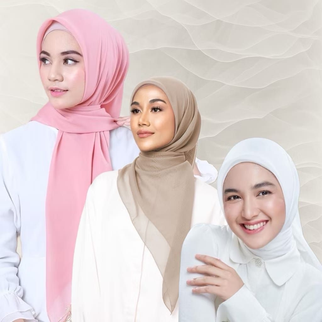 HIJAB SEGIEMPAT PARIS JADUL / Varisha By KAYLA SCARF / redrose