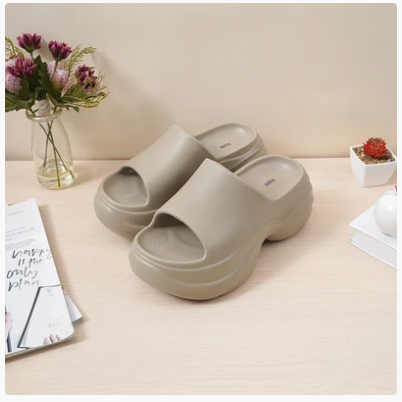 ATARU Sandal Wanita Slides Platform - Cokelat