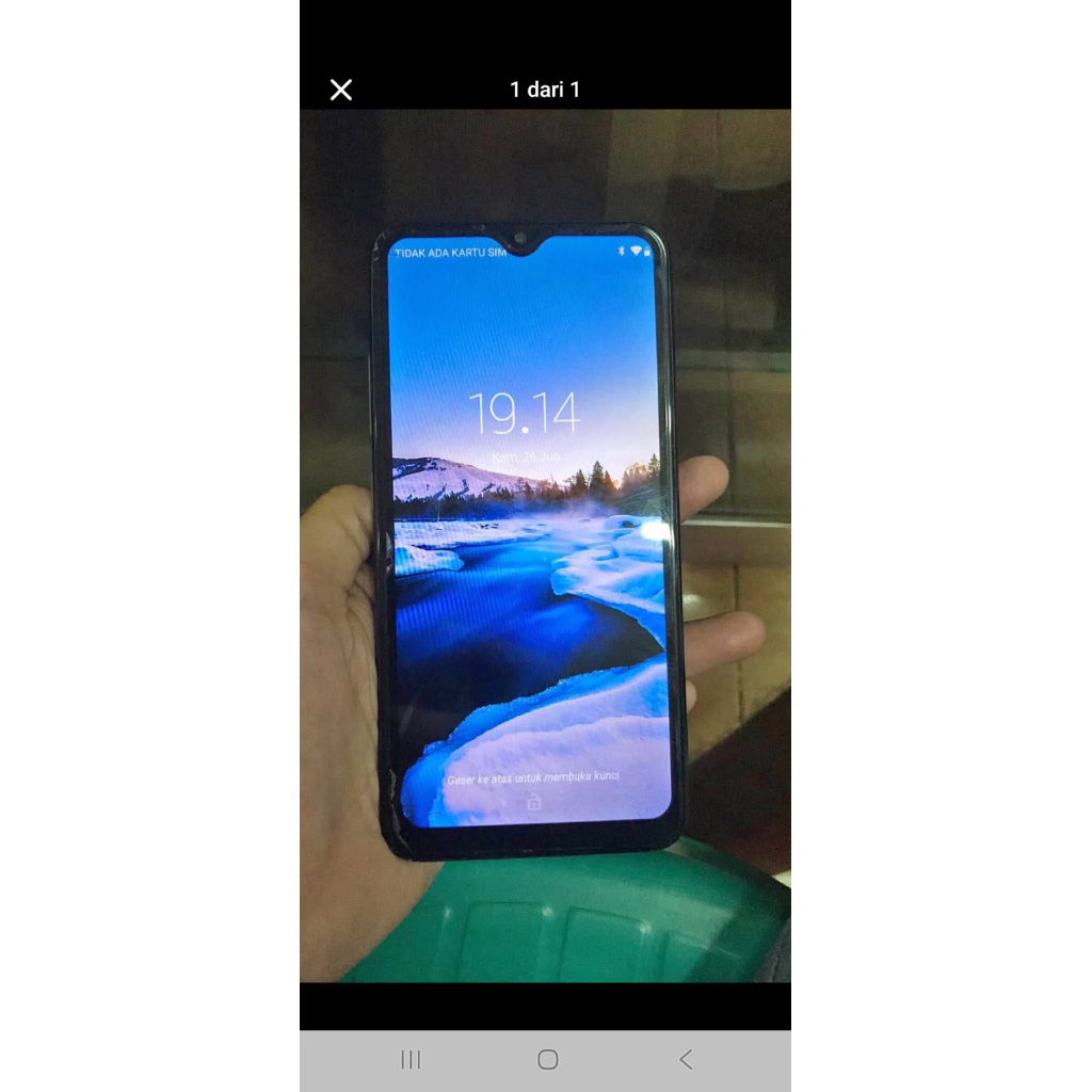 hp hotwav ram 3 minus layar retak sentuh