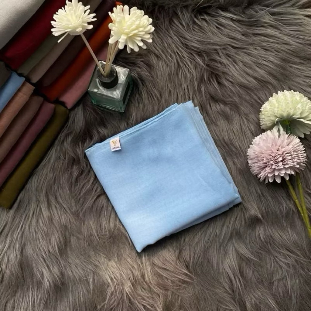 Hijab segi empat paris jadul baby blue || Paris Jadul biru muda || Hijab Segiempat Baby  blue •Baby 