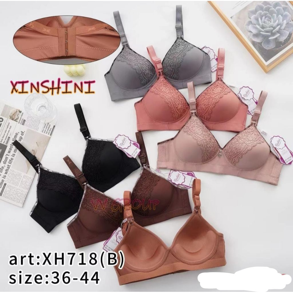 BH BRA PUSH UP IMPORT TANPA KAWAT renda CUP B 3KAIT 38-44 xinshini ADEM MELAR PAKAI BUSA MELAR ELAST
