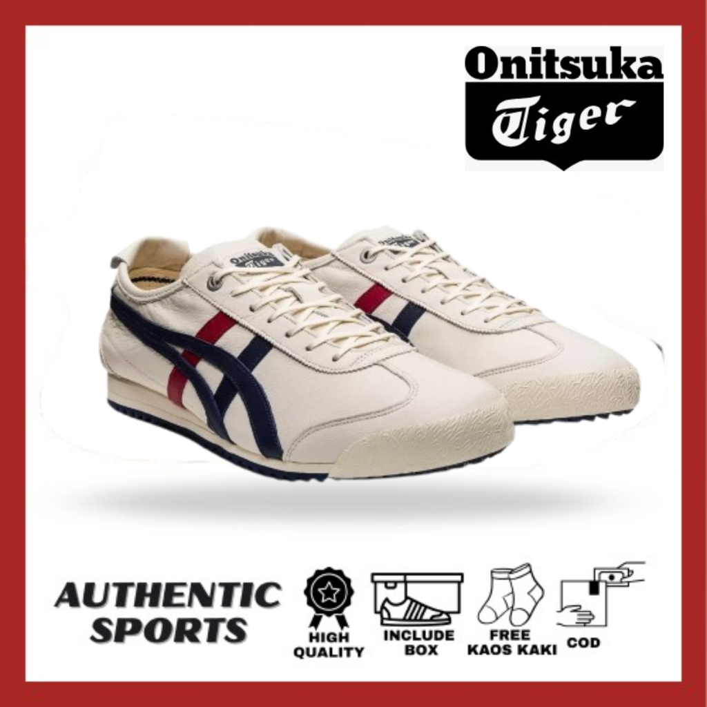 ONITSUKA TIGER - Onitsuka Tiger Slip-On Mexico 66 SD Cream Blue Red