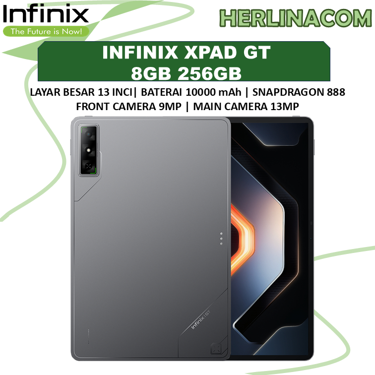 TABLET INFINIX XPAD GT 8/256GB - Qualcomm Snapdragon 888 | 10.000 mAh | Garansi Resmi