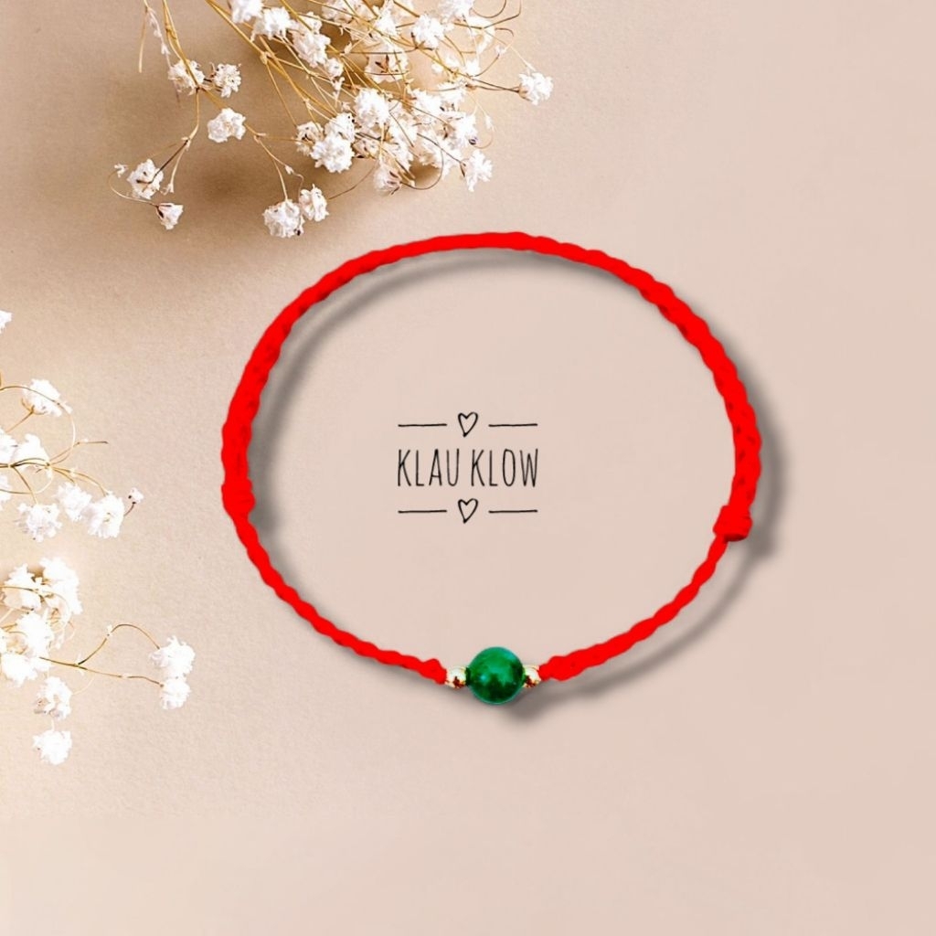 Gelang tali merah Giok asli 100% 6mm (M67)