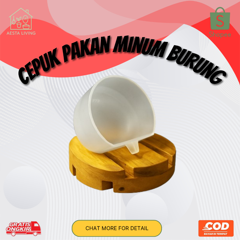 Cepuk Wadah Makan Minum Burung 60 ml Lentur – Praktis & Pasang Sangkar