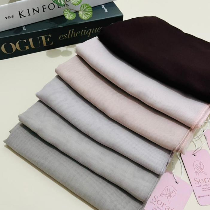 Hijab Paris Jepang Premium Original | Hijab Segi Empat Paris Jepang | Warna Mahogany | Ash Grey | Mo