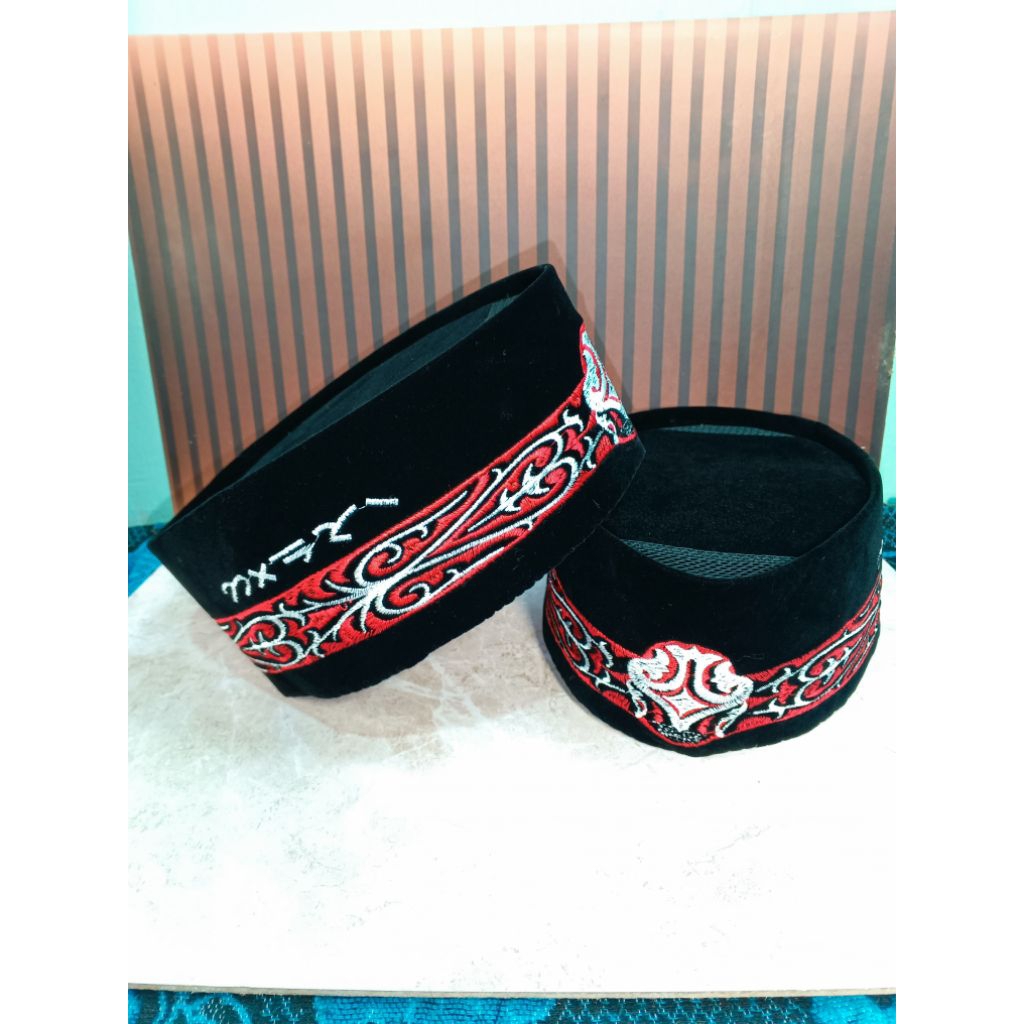 PECI SONGKOK TOPI BATIK BATAK FULL BORDIR
