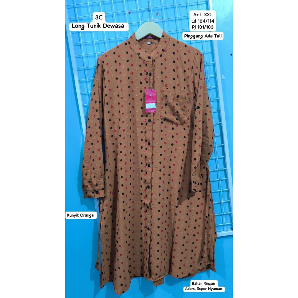 Long Tunik Wanita Dewasa Original Brand 3C