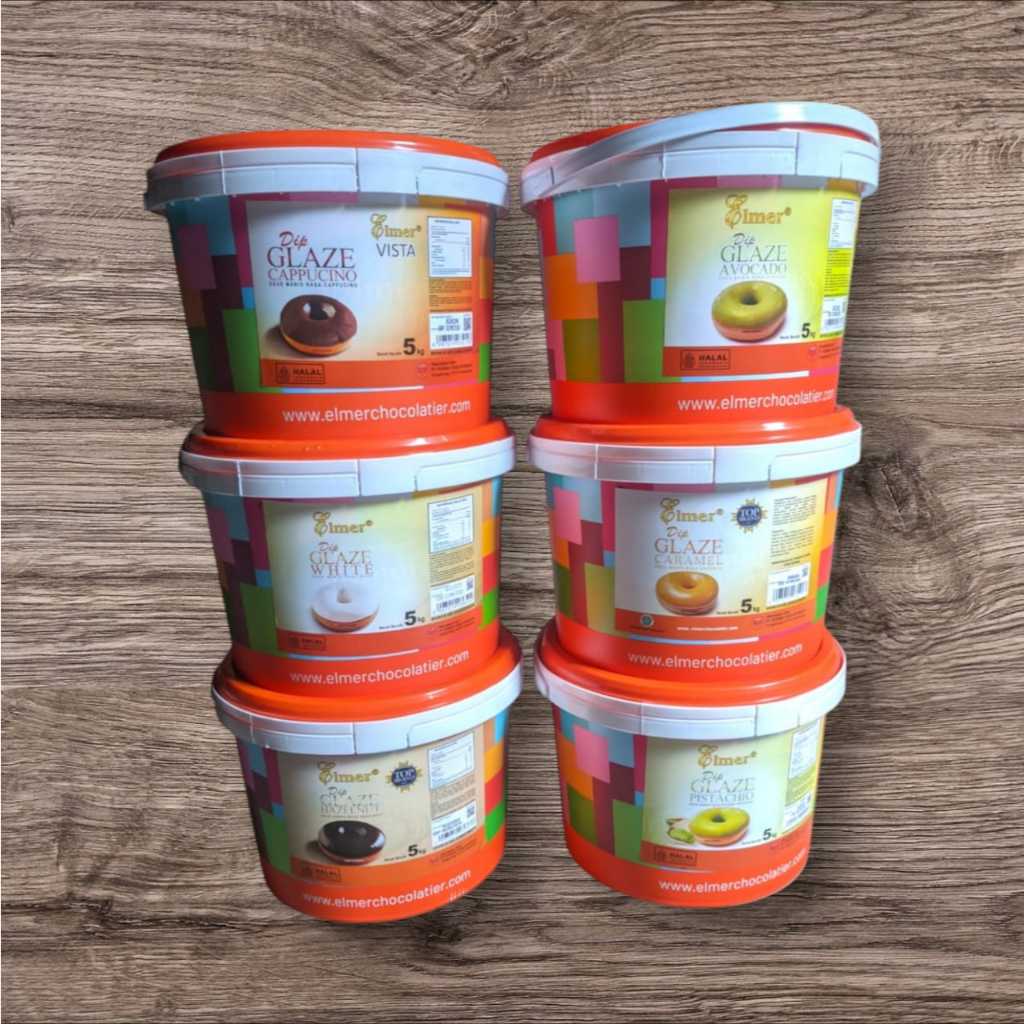 Elmer Dip Glaze Donat 5 Kg Pail - Donut Topping 5Kg