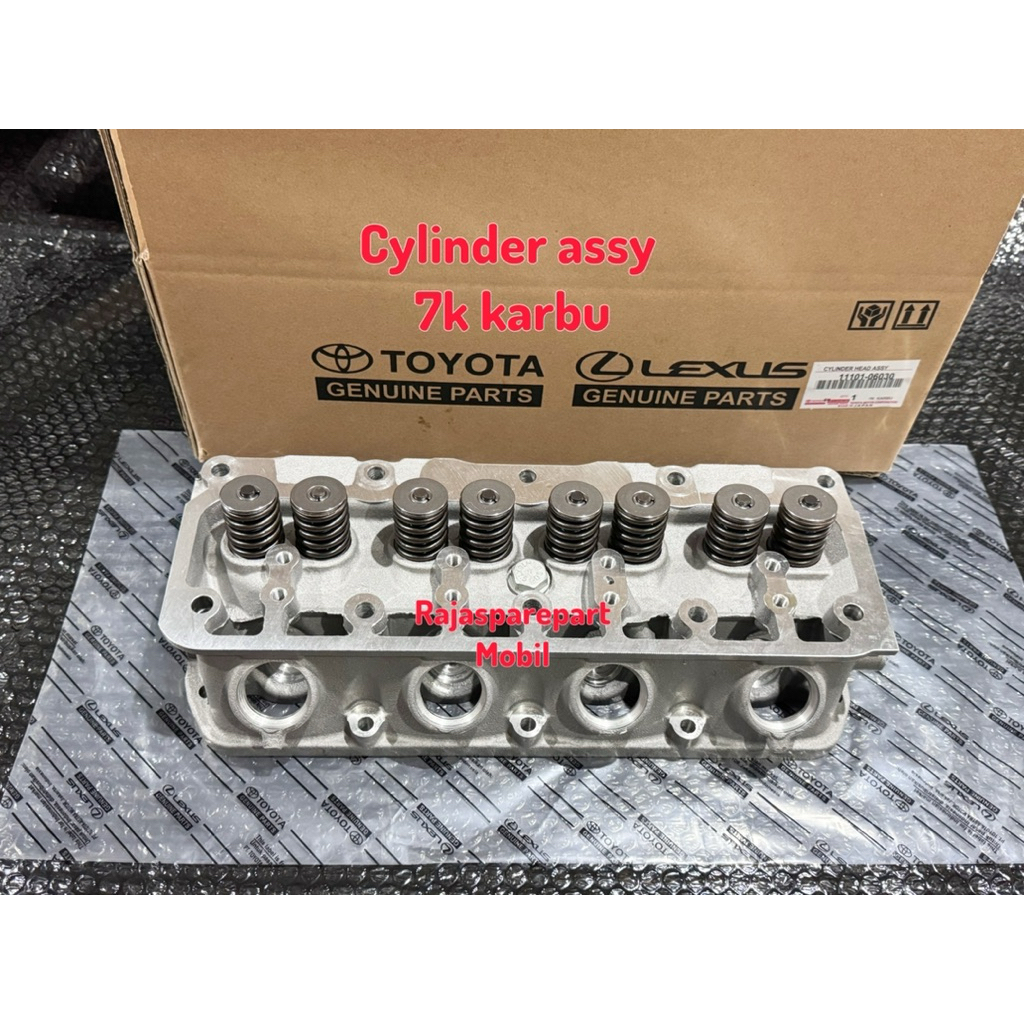 cylinder head assy / deksel kijang 7k karburator original