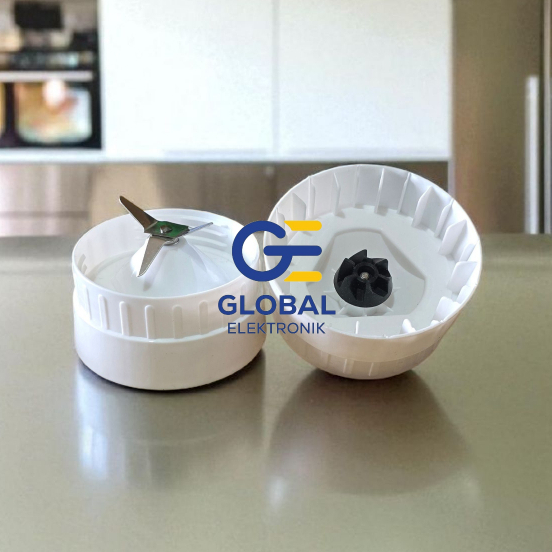 Tapak Blender / Tapak Pisau Blender / Mounting Blender Putih 4 Pisau Miyako Lama Gigi Karet