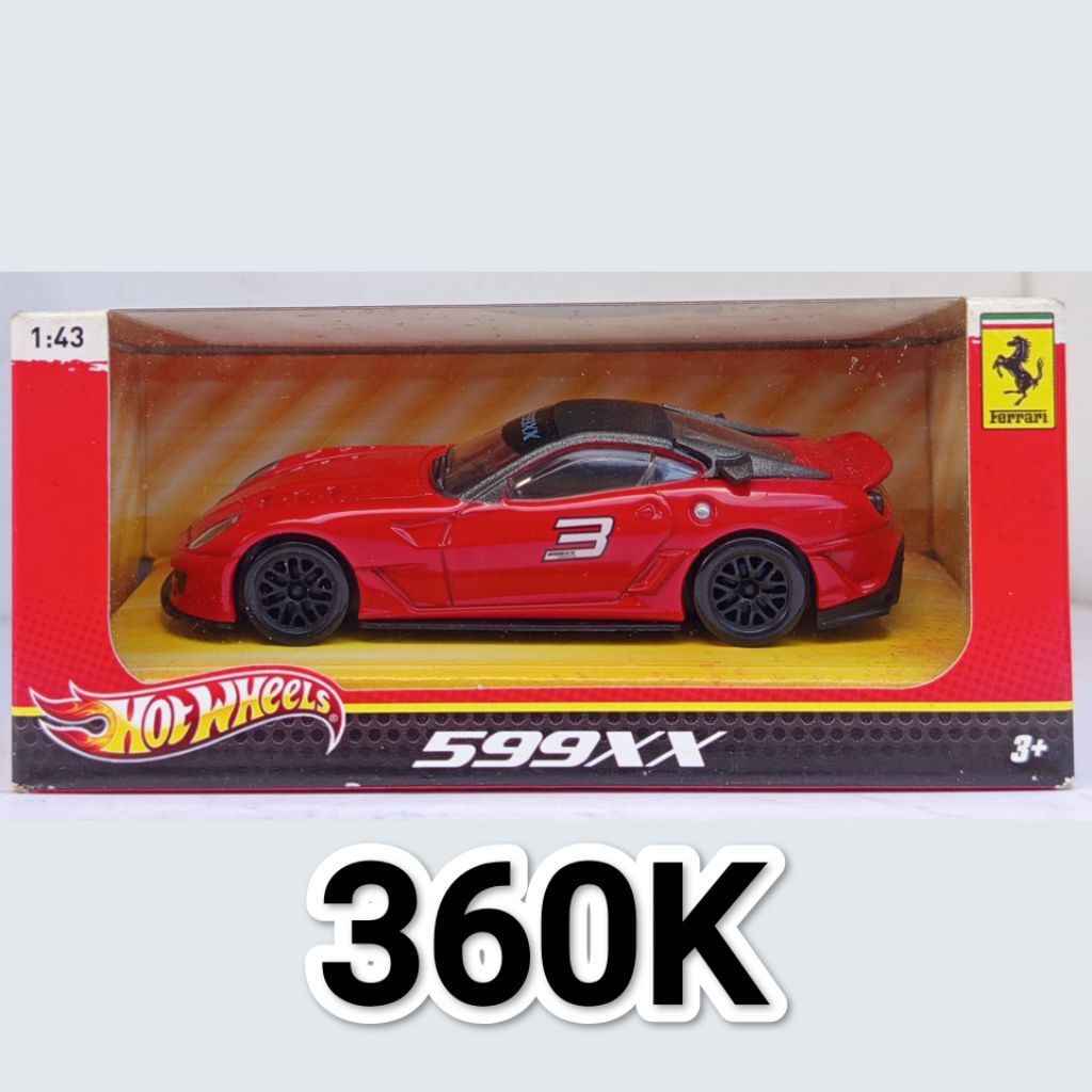 Hot Wheels Skala 43 Ferrari 599XX Merah