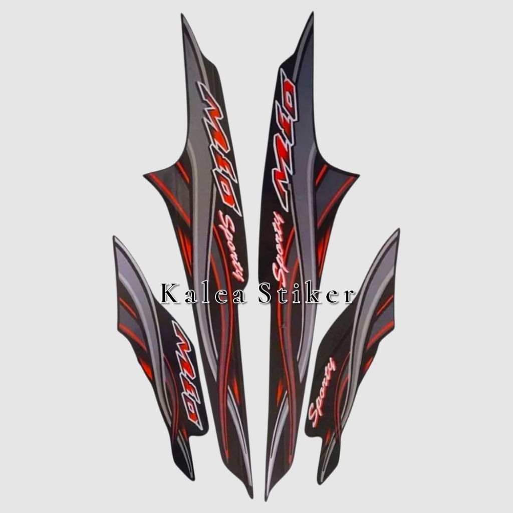 STIKER STRIPING YAMAHA MIO SPORTY 2005 HITAM