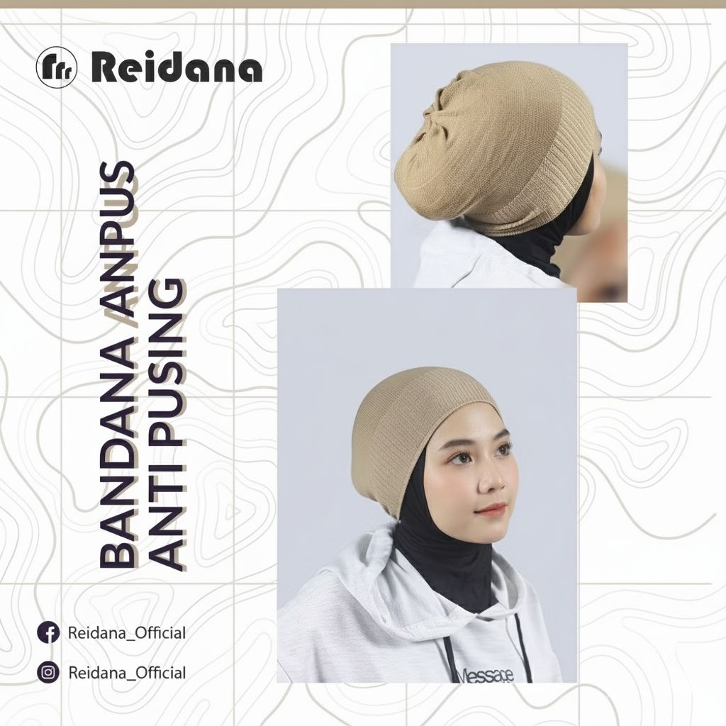 Bandana Bando Ciput Rajut Anti Pusing / Inner hijab / daleman hijab (REIDANA) -