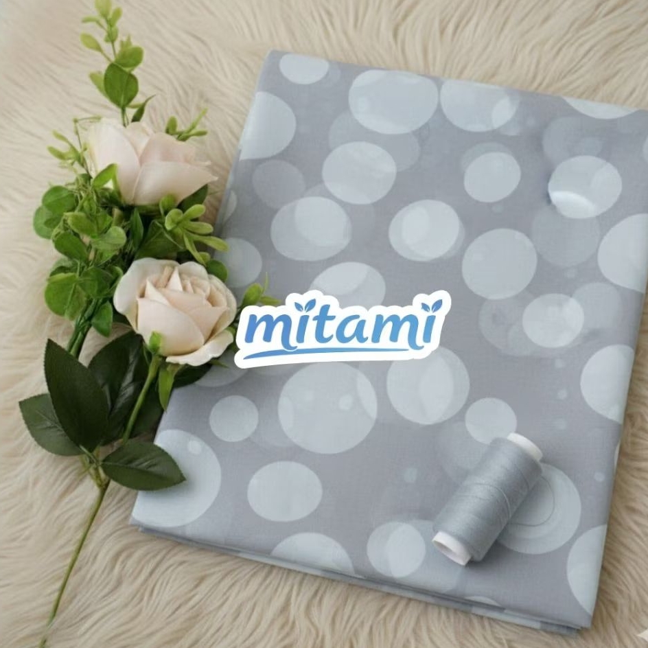 Kain Sifon Yoryu Motif Polkadot Premium Bahan Dress Blouse Jilbab Murah (Harga Kain Per½ Meter)