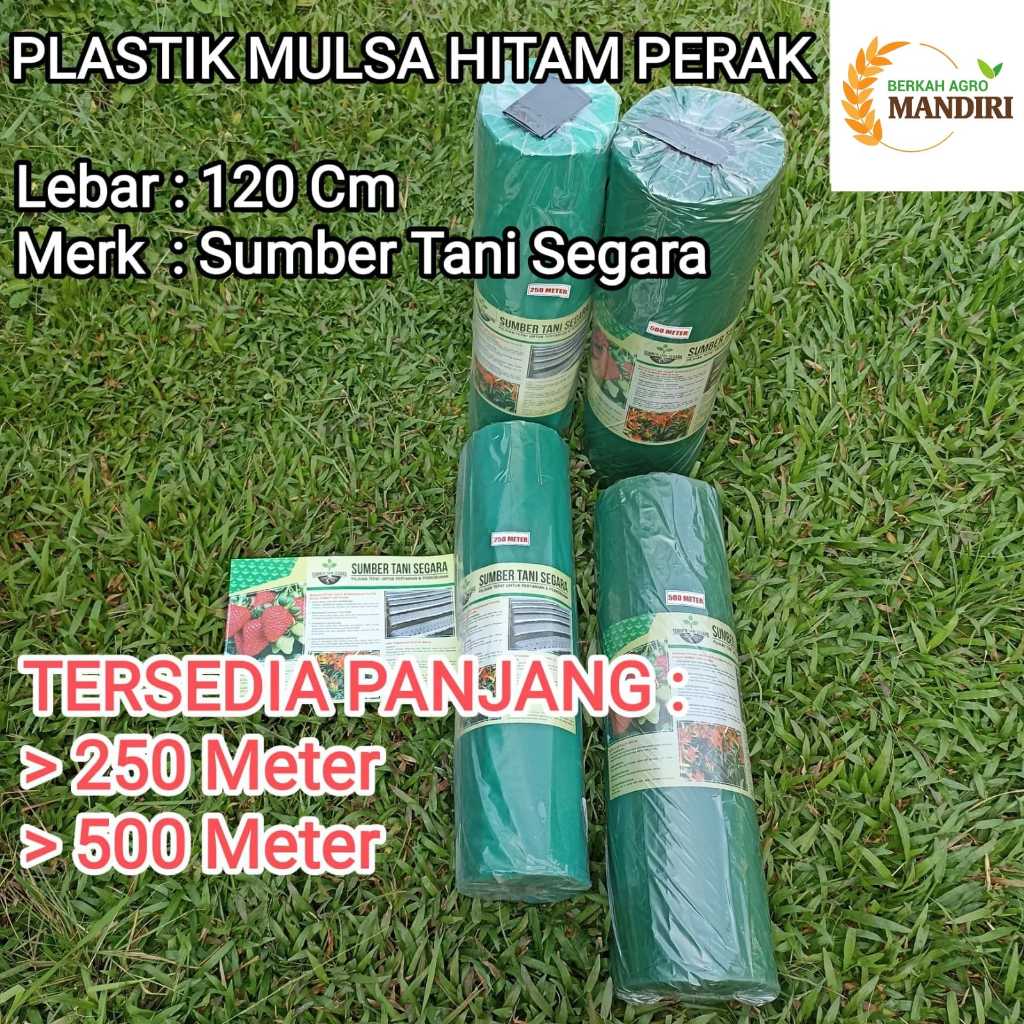 PLASTIK MULSA HITAM PERAK PANJANG 250 METER & 500 METER LEBAR 120 CM TANI LESTARI