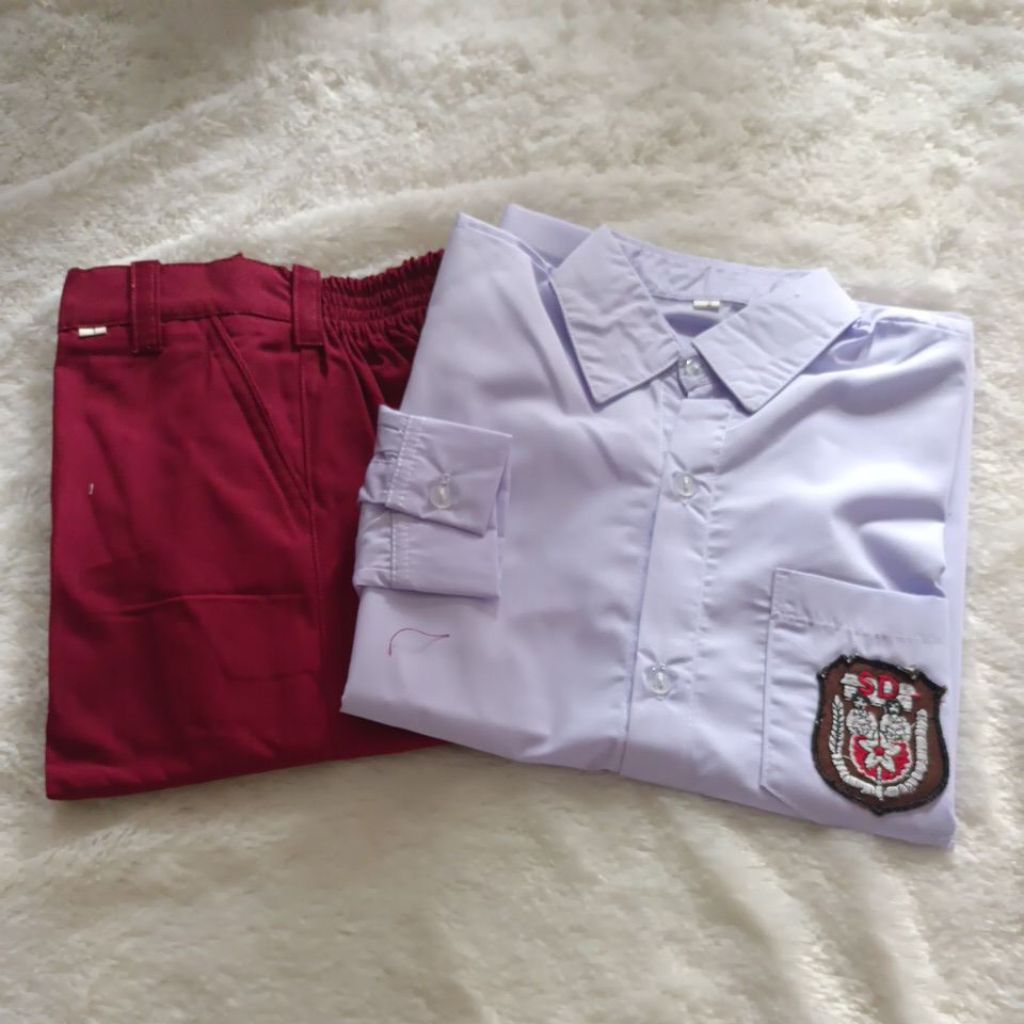 set seragam sd merah putih laki laki