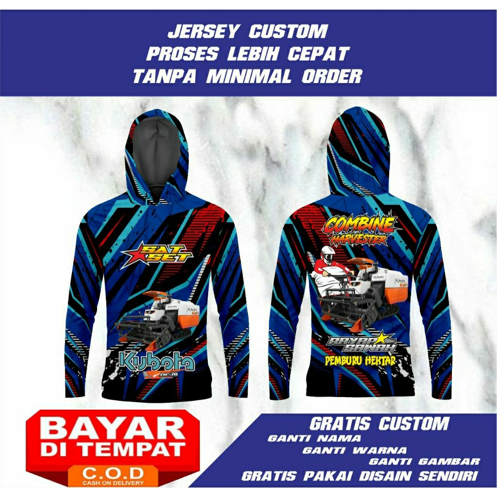 jersey kombine jersey petani gratis custom disain
