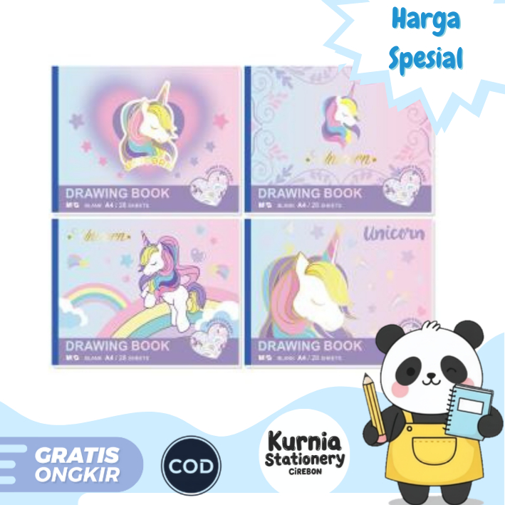 M&G Drawing Book A4 80G Unicorn Series / Buku Gambar APN0B002