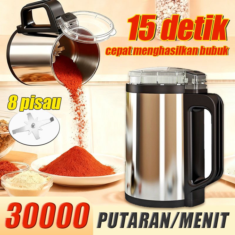 [Serbuk super halus] grinder elektrik 8 pisau Multifungsi grinder mini listrik  penggilingan halus K