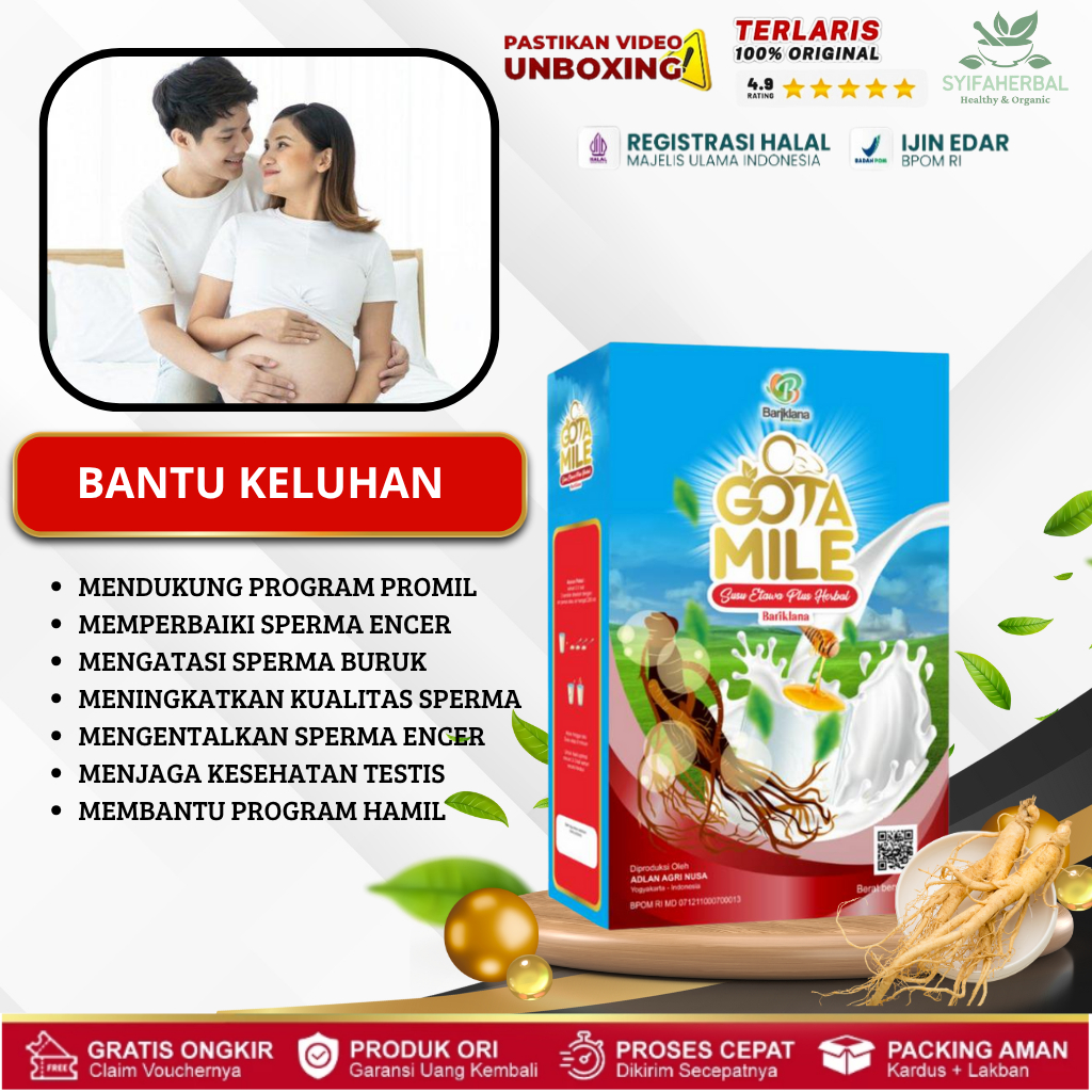 GOTAMILE BERMANFAAT UNTUK PROMIL, KUALITAS SPERMA ENCER, SPERMA BURUK, MEMPERBAIKI KUALITAS SPERMA, 