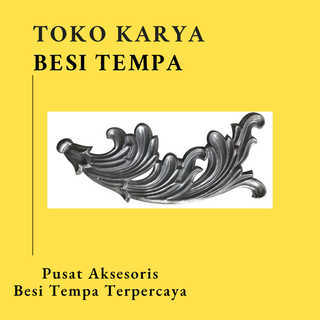 Ornamen Pagar Besi Daun Leaf 203 / Aksesoris Pagar Besi dan Tralis / Aksesoris Besi Tempa / Aksesori