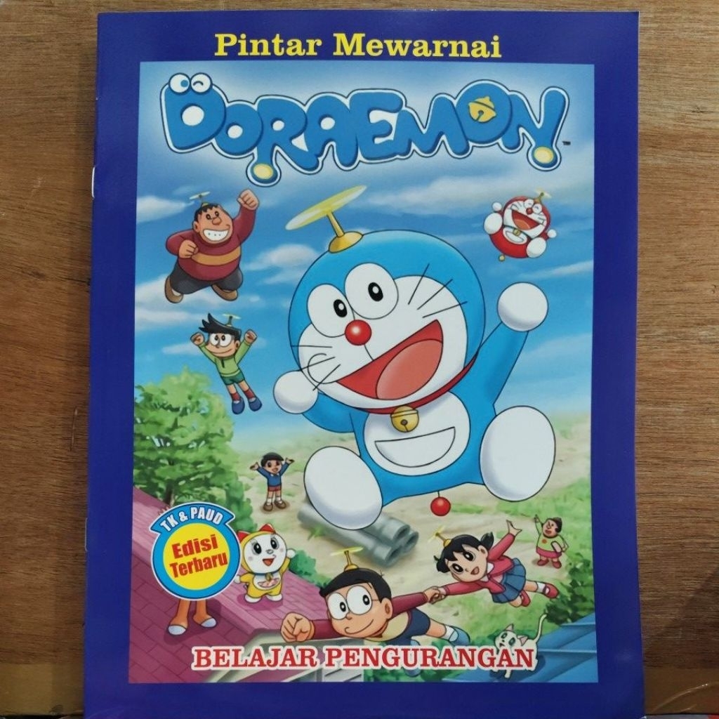 [Buku Mewarnai] DORAEMON + Belajar Pengurangan untuk PAUD & TK