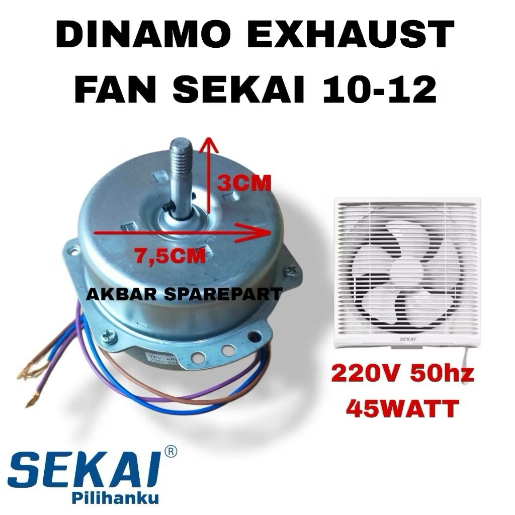 DINAMO MOTOR EXHAUST FAN SEKAI ORIGINAL / DINAMO HEXOS FAN SEKAI ORIGINAL TEMBAGA