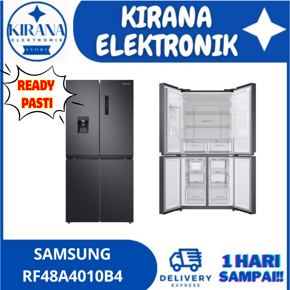 KULKAS SAMSUNG RF48A4010B4 KULKAS MULTI DOOR 511 LITER DISPENSER TWIN COOLING