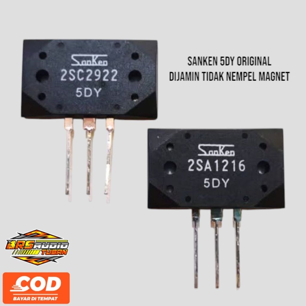 TRANSISTOR SANKEN ORIGINAL 5DY SATU SET TIDAK NEMPEL MAGNET