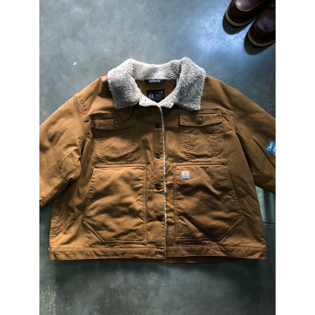 Carhartt jacket sherpa canvas jacket