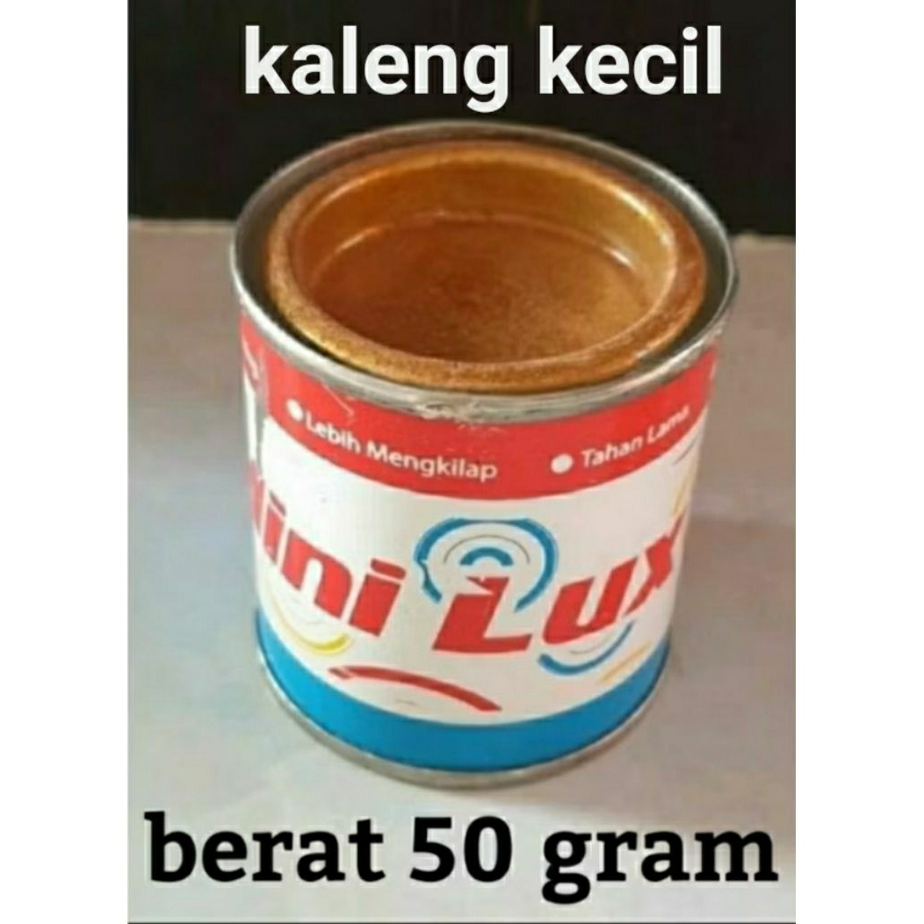 Cat kayu dan besi minilux 50 gram warna emas