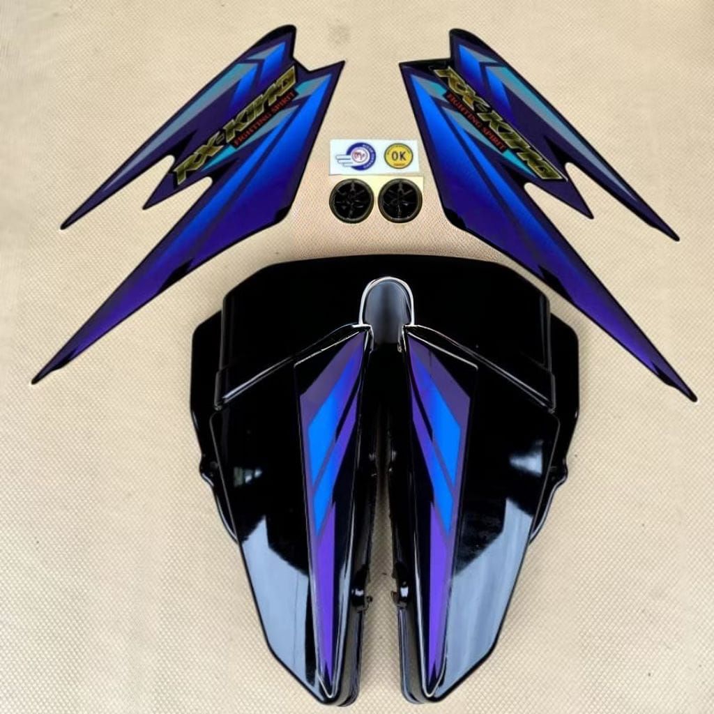 COVER BOK AKI RX KING HITAM FULLSET STRIPING BIRU 2002 TEPONG AKI RX KING HITAM BOK AKI HALUS