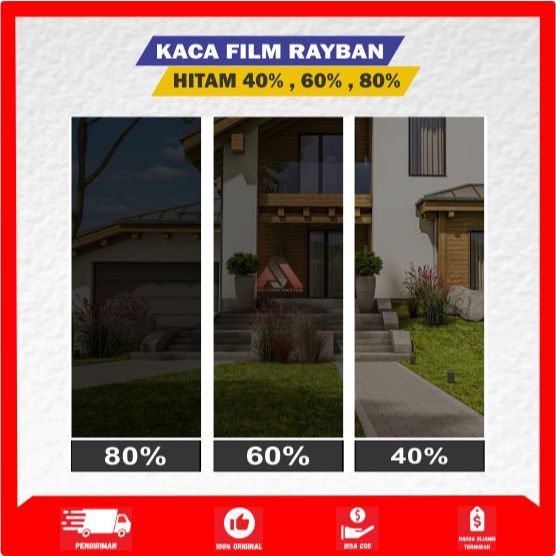 Sticker Stiker Kaca Film Jendela Rumah Riben Hitam Kaca Filem Mobil