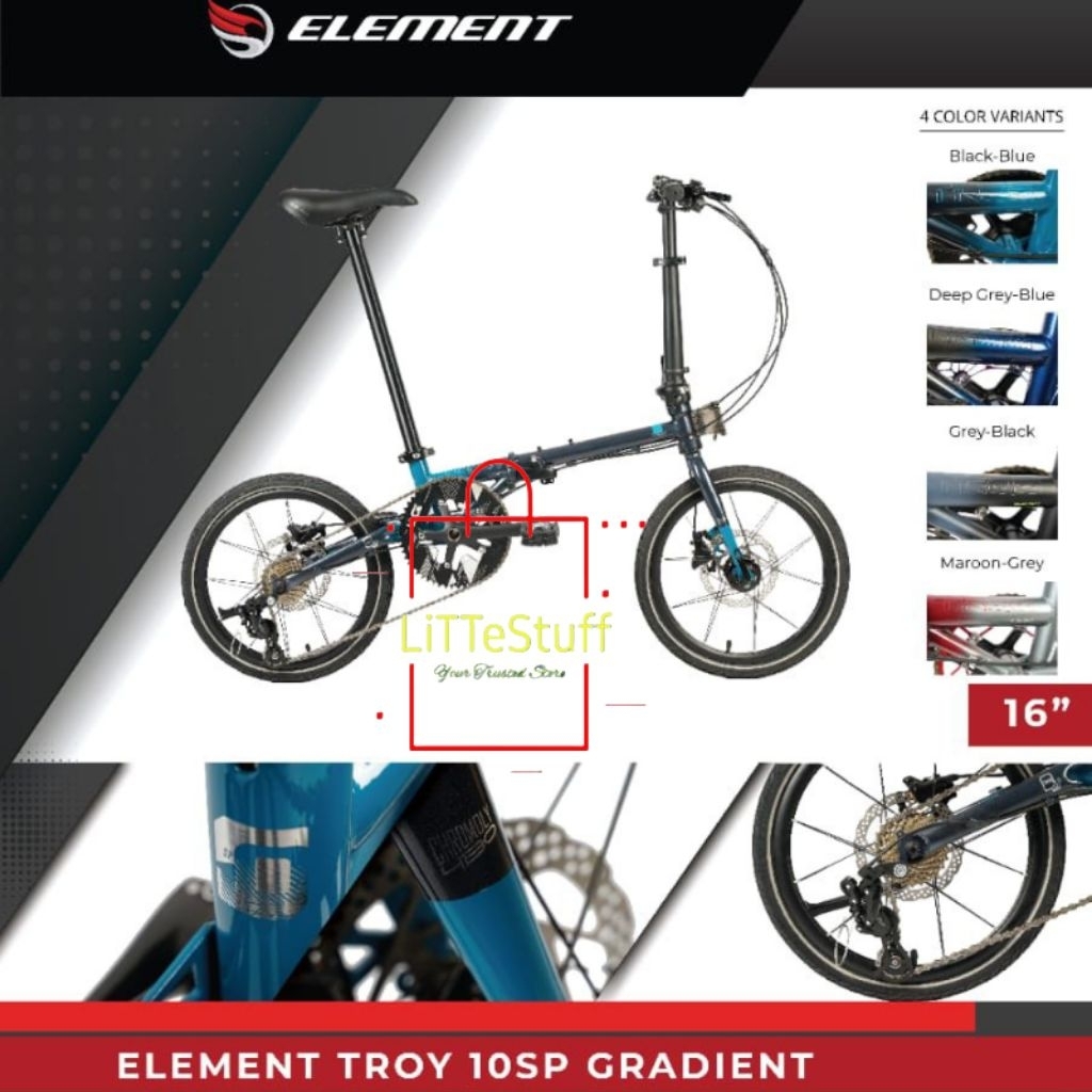 Sale Sepeda Lipat Element Troy 16"