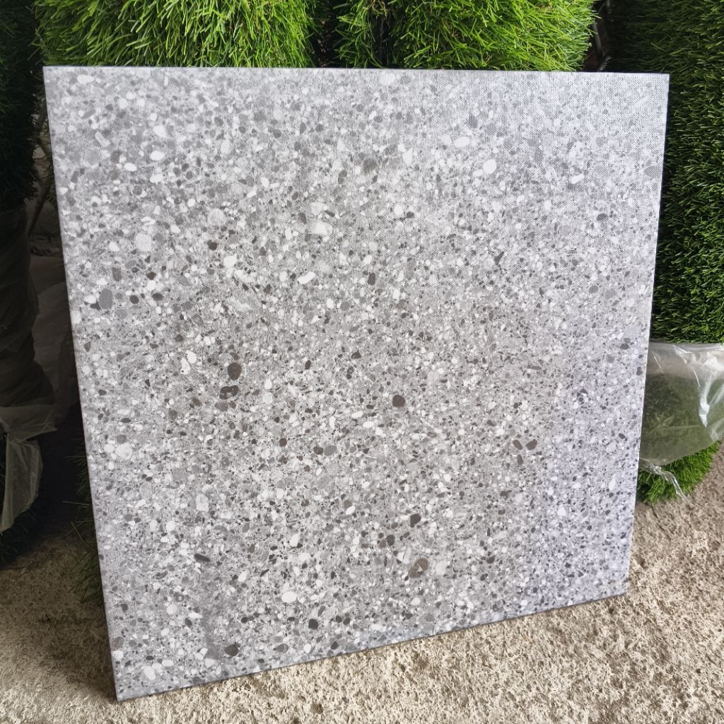 keramik lantai 40x40 (matt-doff) terazo abu/ keramik garasi/ keramik teras/keramik kamar mandi keram