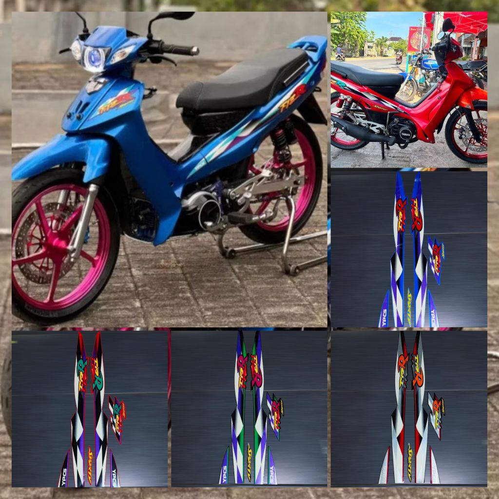 STRIPING STICKER LIST STSNDART MOTOR YAMAHA FIZR FIZ R 1997 1998  MERAH HITAM BIRU