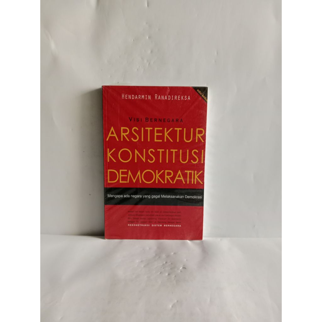 BUKU ORIGINAL VISI BERNEGARA ARSITEKTUR KONSTITUSI DEMOKRATIK oleh HENDARMIN RANADIREKSA