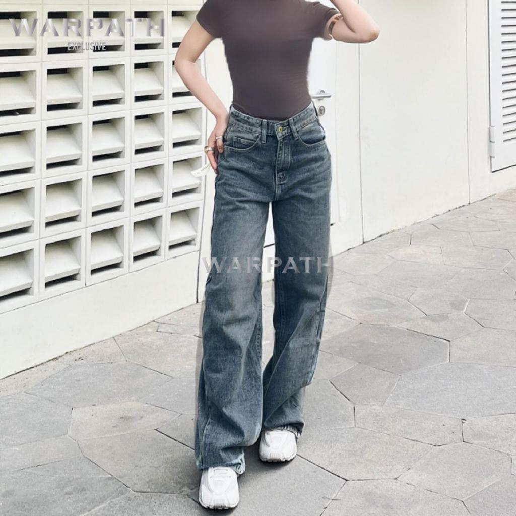 WARPATH - Highwast Straight Loose Swaggy 2031 Celana Jeans Highwaist Panjang Wanita Denim Non Stretc