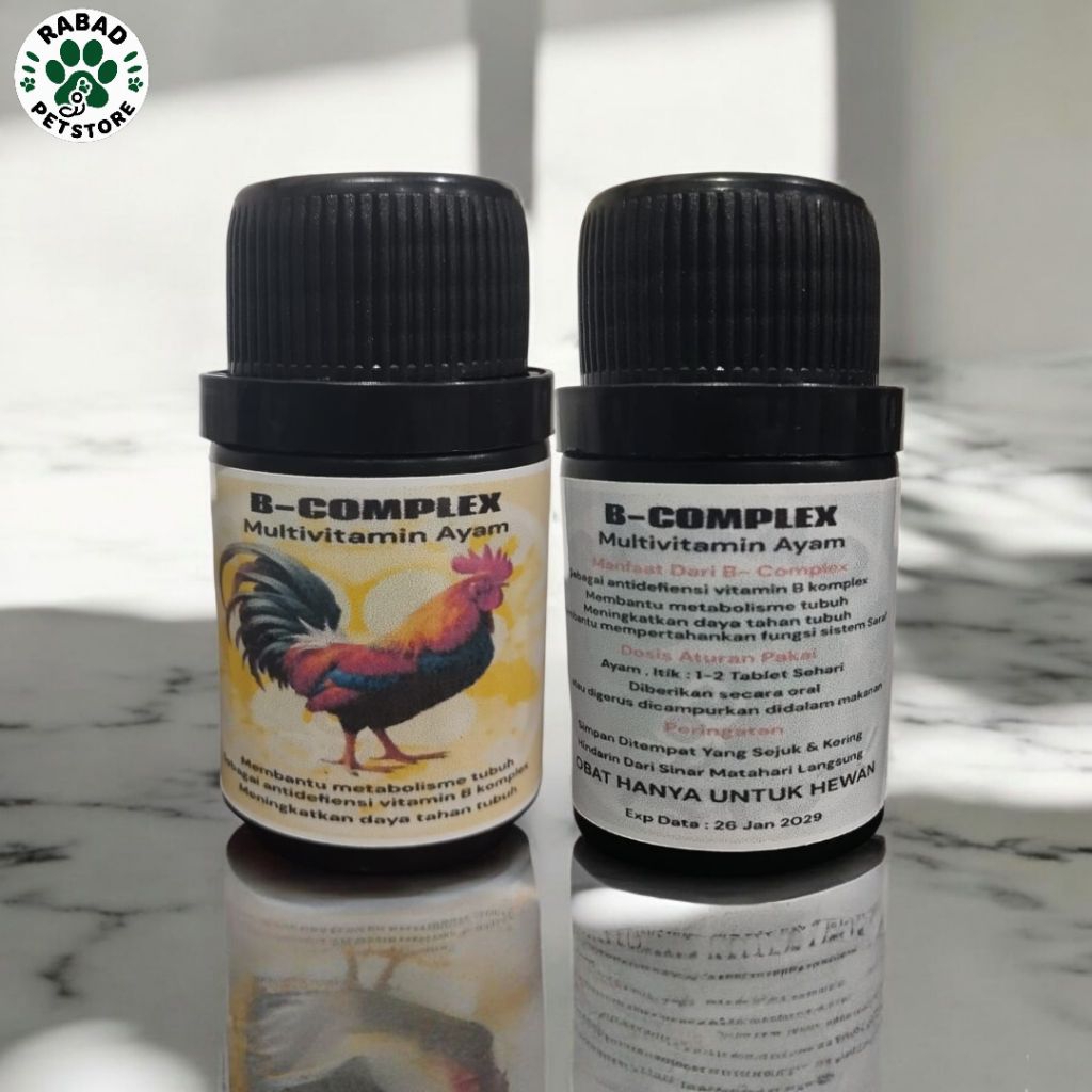 Bagussinaja B-Complex Multivitamin Ayam Isi 100 Tablet - Vitamin B Kompleks Untuk Kesehatan Ayam