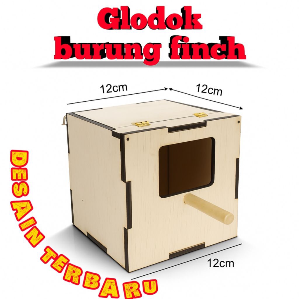 Glodok burung finch 12*12*12cm gould amadine emprit jepang zebra finch bahan plywood triplek
