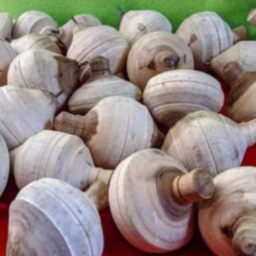 gangsing kayu mini mainan anak teradisional ramah lingkungan sudah ada talinya