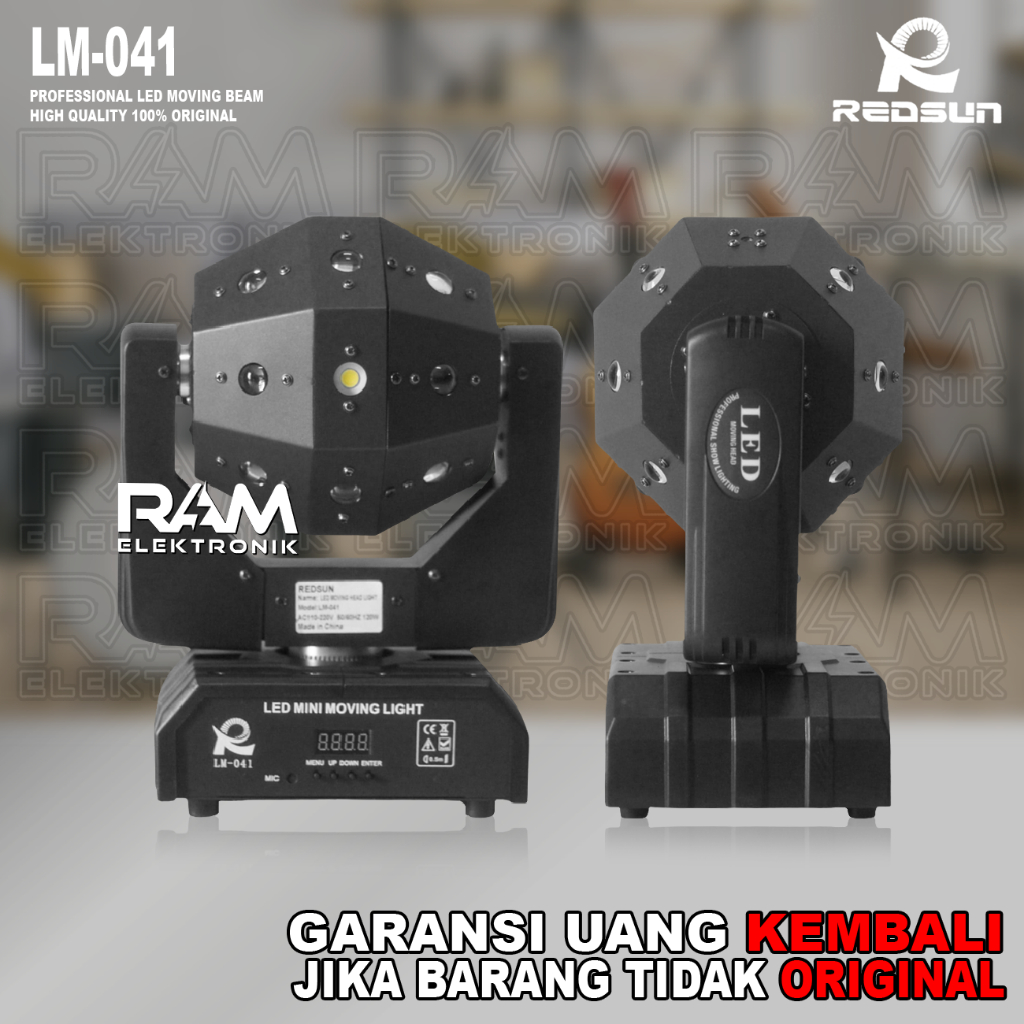REDSUN LM 041 Ball Moving Head Beam Laser Mini LED RGB Original