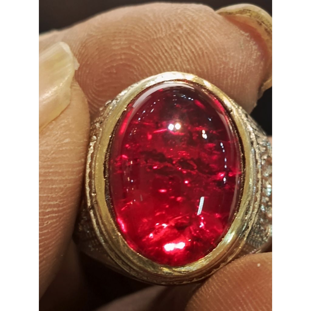 batu Mirah siam delima serat seribu ikat alpaka krum no 8