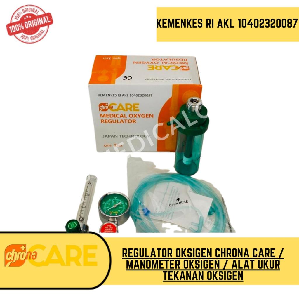 Regulator Oksigen Chrona Care / Manometer Oksigen / Alat Ukur Tekanan Oksigen